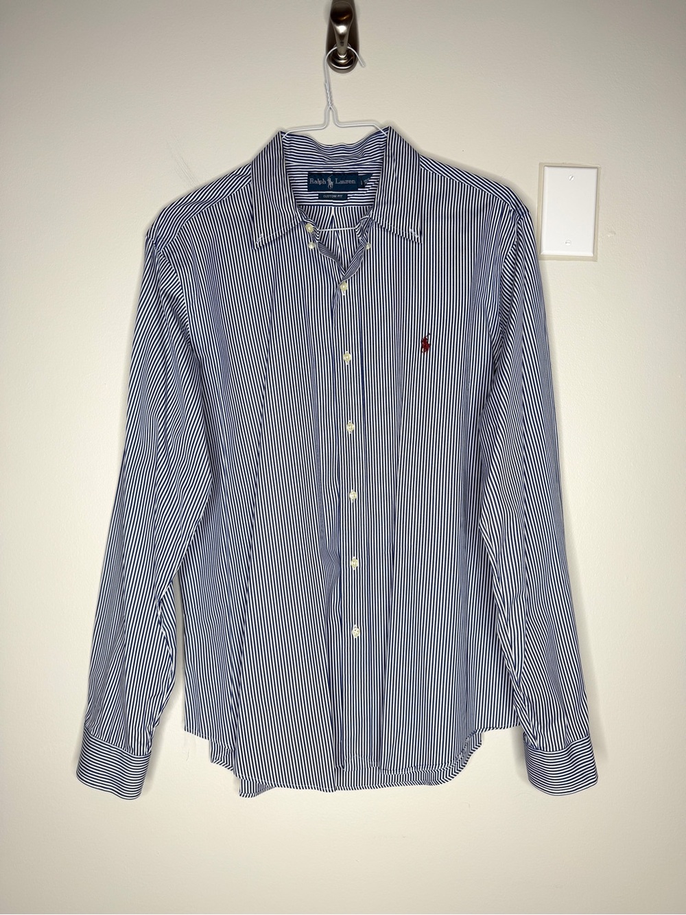Ralph Lauren Size XL Men’s Striped Cotton Long Sleeve Button Down Blue White